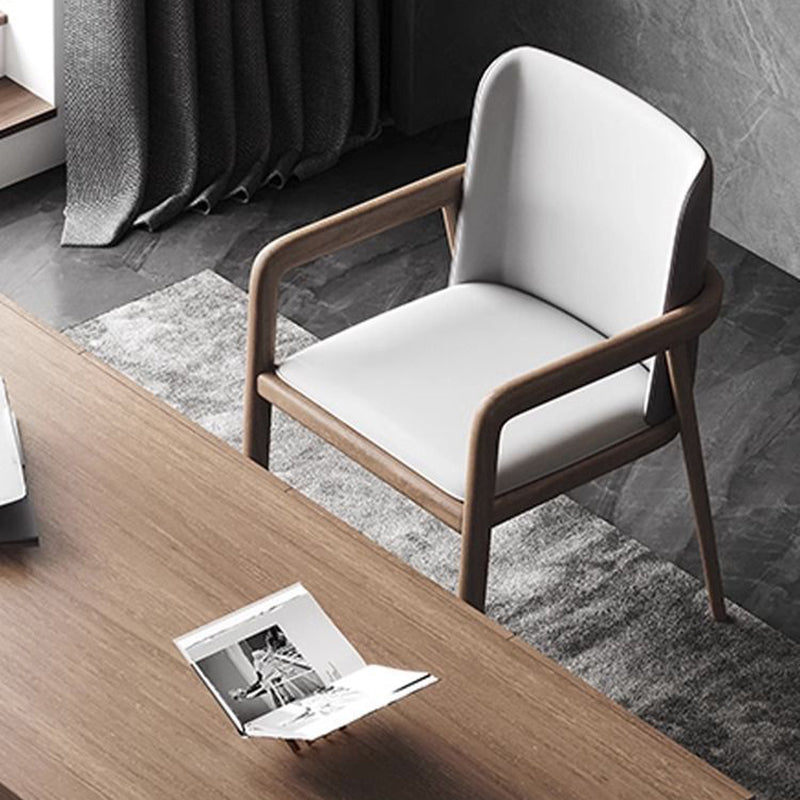 Chinese Ash Wood PU Leather Dining Chair