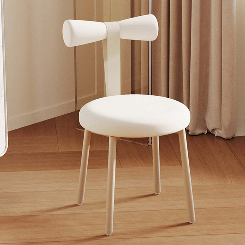 Art Deco Cream Candy Fabric Vanity Stool