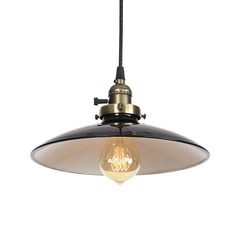 Industrial Iron Multicolor Bowl Pendant Light — B / White / 220V-240V For UK/AU