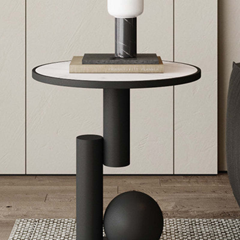 Scandinavian Cylinder Sintered Stone Side Table