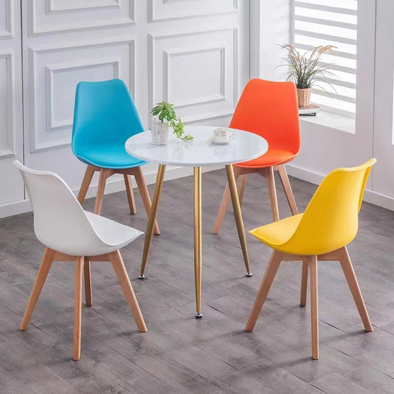Minimalist Tulip Wood Chair — Gray
