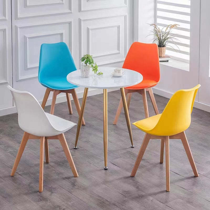 Minimalist Tulip Wood Chair — Gray