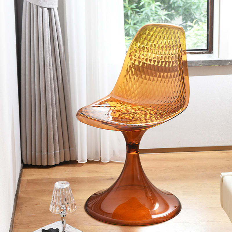 Nordic Acrylic Arc Dining Chair — A / Brown