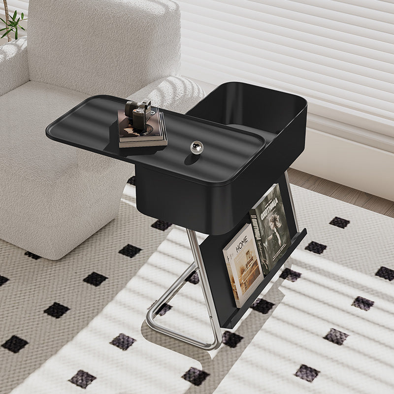 Nordic Rotating L-Shape Steel End Table