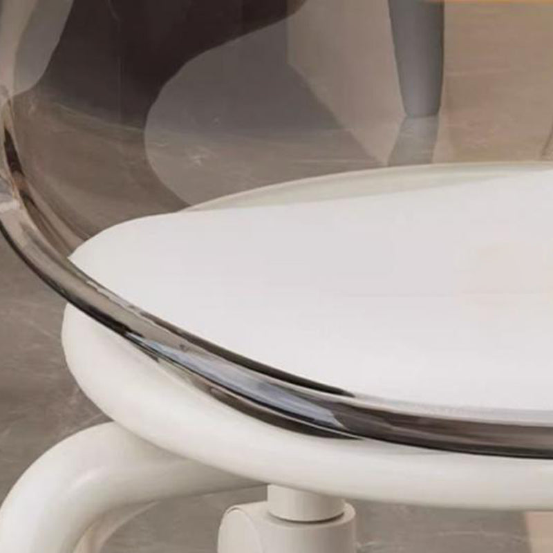 Minimalist Plastic Leather Rolling Chair