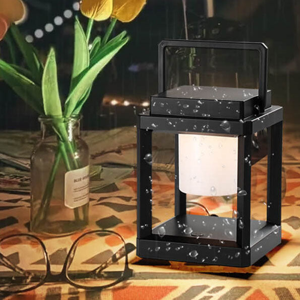 Outdoor Solar Square Cage Landscape Light