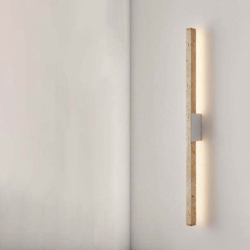 Japanese Wabi-Sabi Yellow Travertine Long Wall