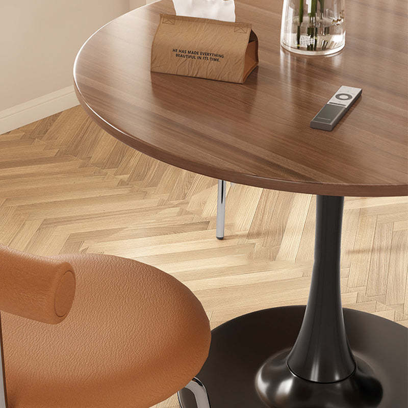 Modern Faux Wood Grain Steel End Table