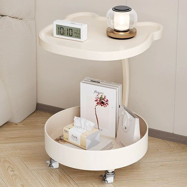 Nordic Round Wood 2-Tier Side Table