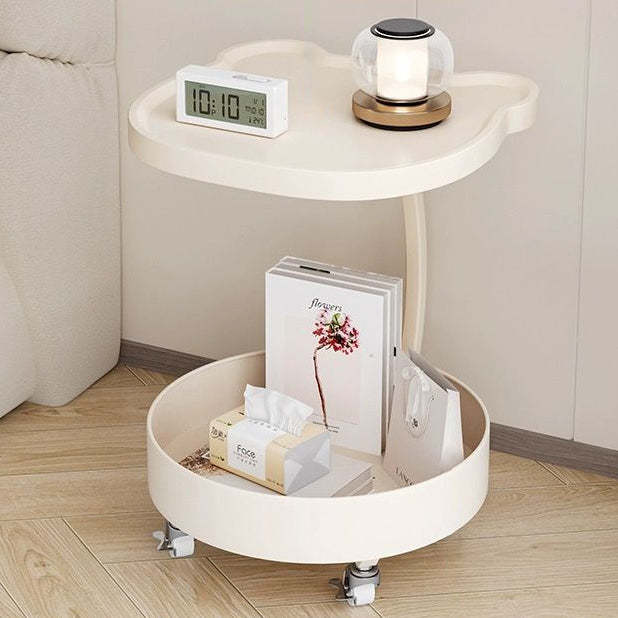 Nordic Round Wood 2-Tier Side Table