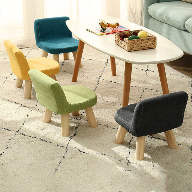 Contemporary Solid Wood Chair — Yellow