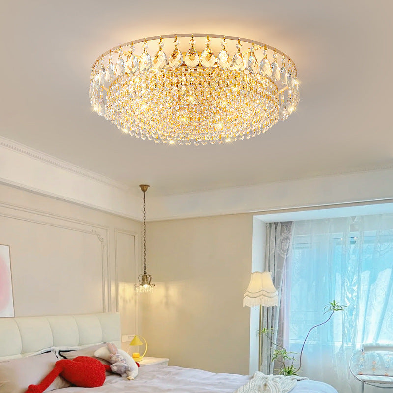 Modern Circle Iron Crystal 4/6/8/10-Light Flush Mount — 220V-240V For UK/AU