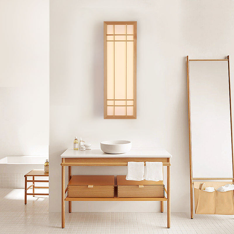 Lighom rectangle home acrylic wall sconces for hallway — Small (12"H / Warm White (3000K) / 220V-240V (UK/AU)