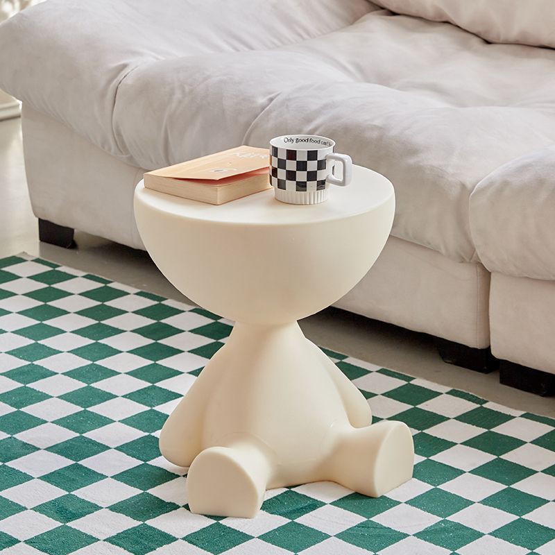 Minimalist Flat Round End Table