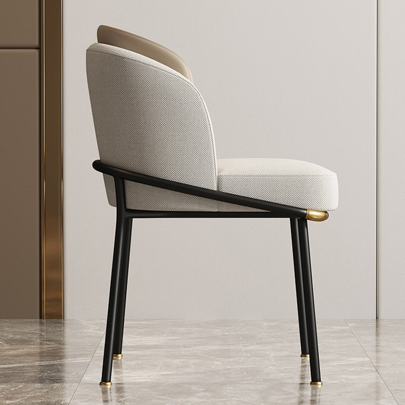 Nordic Fabric Leather Steel Dining Chair