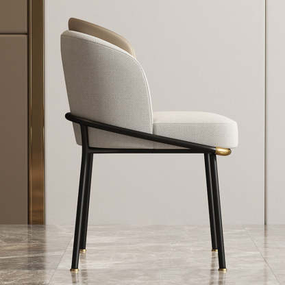 Nordic Fabric Leather Steel Dining Chair