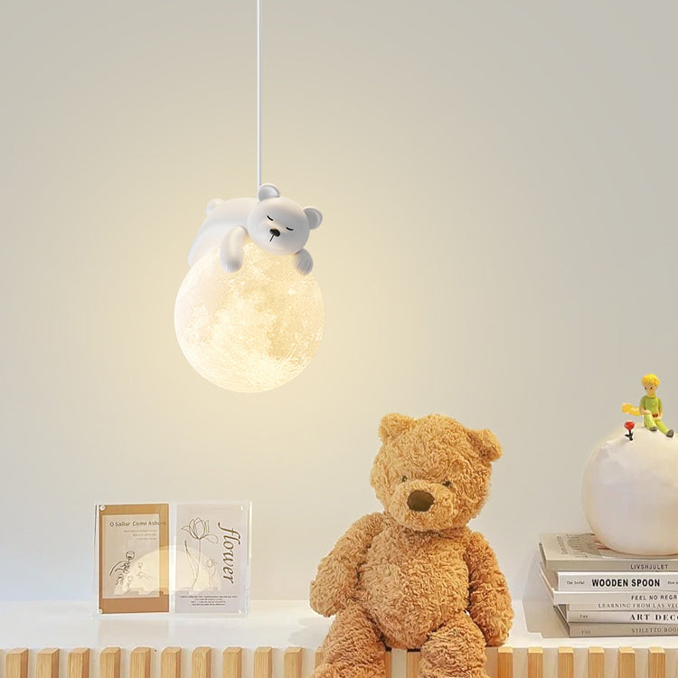 Lighom creative moon kids resin pendant lighting — Rabbit / 220V-240V (UK/AU)