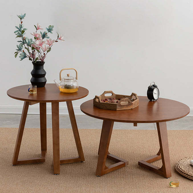 Contemporary Wood V-Leg Coffee Table