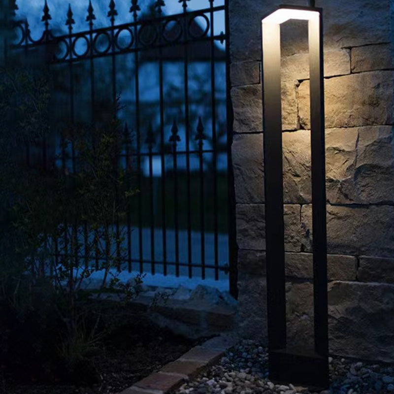 Minimalist Rectangular Aluminum Acrylic LED Landscape Light