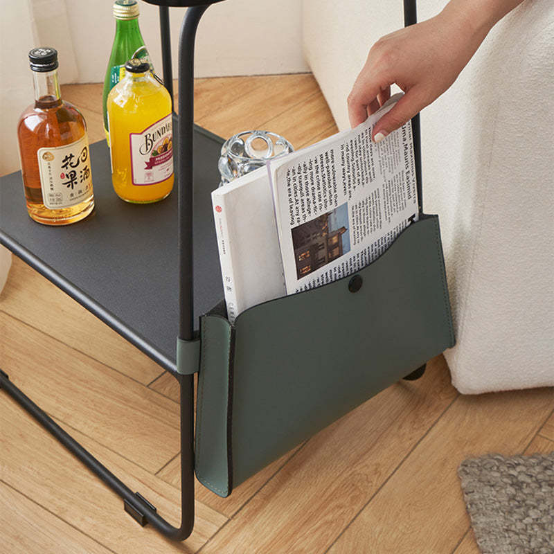 Minimalist Glass Iron 2-Tier Coffee Table