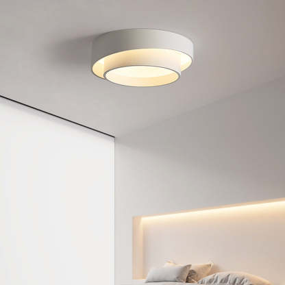 Minimalist Overlapping Round LED Flush Mount Light
