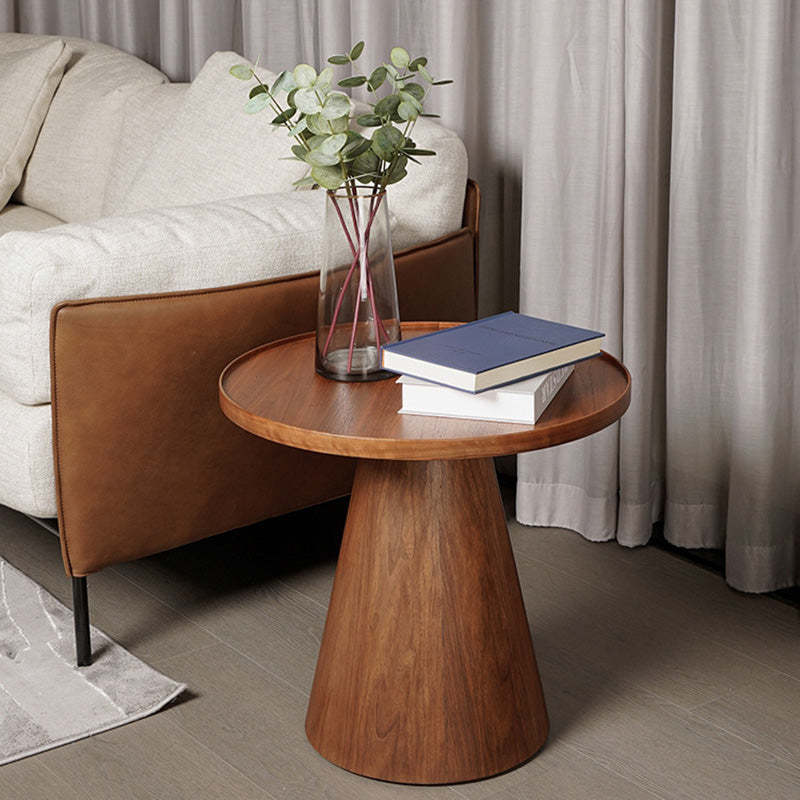 Minimalist Round Wood Coffee Table