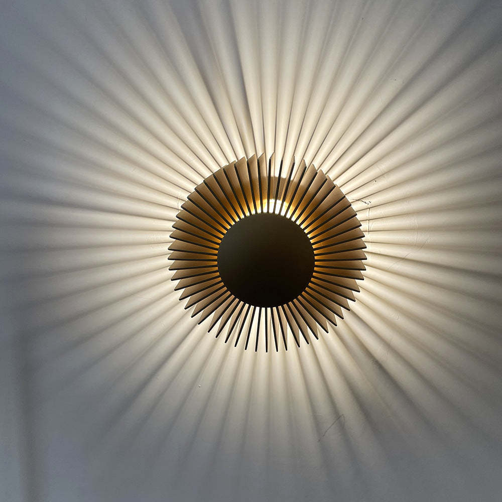 Minimalist Aluminum Sunflower LED Sconce