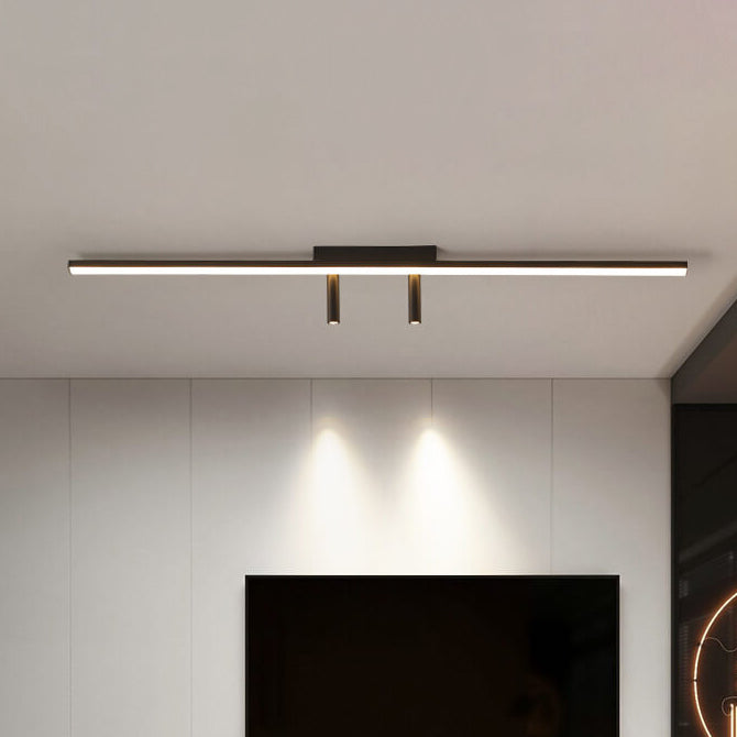 Lighom minimalist spotlight long black flush mount lighting — 31.5" W x 1.97" H / 220V-240V (UK/AU)