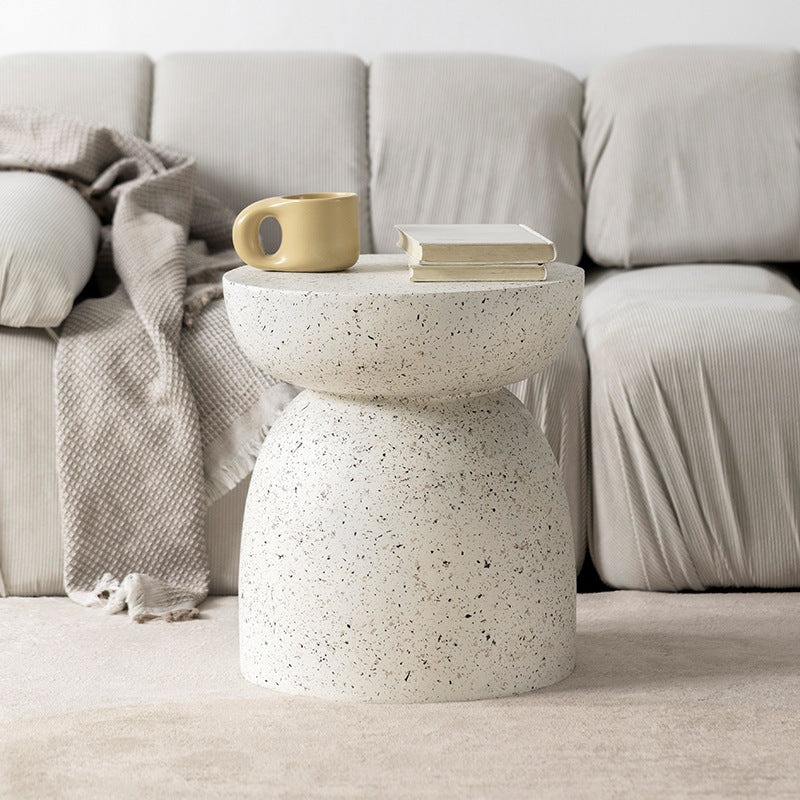 Nordic Cylinder Magnesium Oxide End Table
