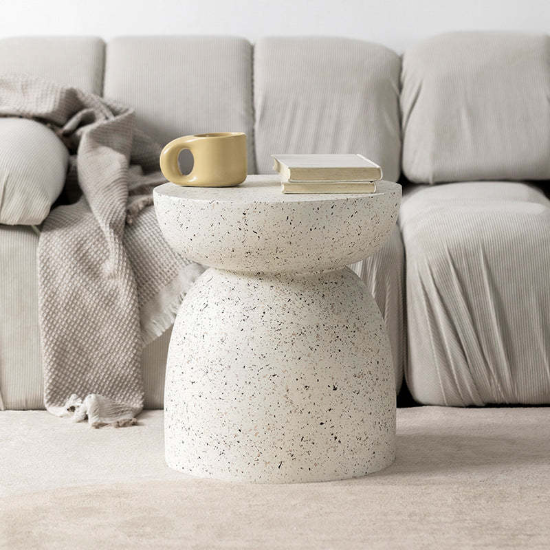 Nordic Cylinder Magnesium Oxide End Table