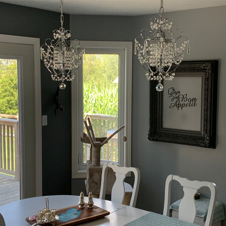 Traditional Luxury Iron Crystal Pendant Light