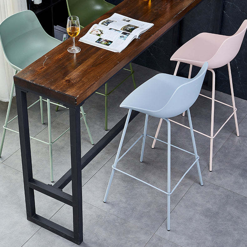 Curved metal fabric bar & counter stools for dining room