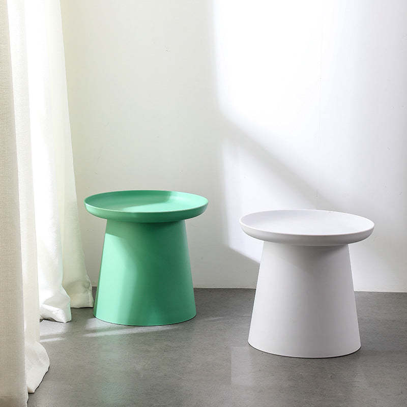 Scandinavian Round Plastic End Table