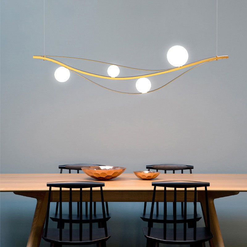 Lighom creative island long yellow chandeliers — 220V-240V (UK/AU