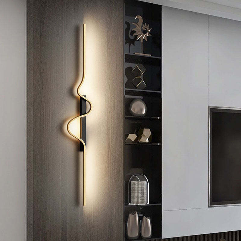 Minimalist Aluminum Corrugated Iron Frame LED Sconce