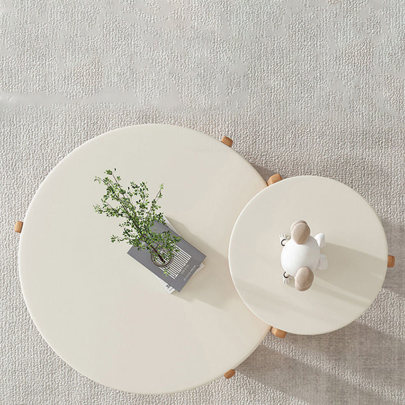 Minimalist Round Solid Wood Coffee Table