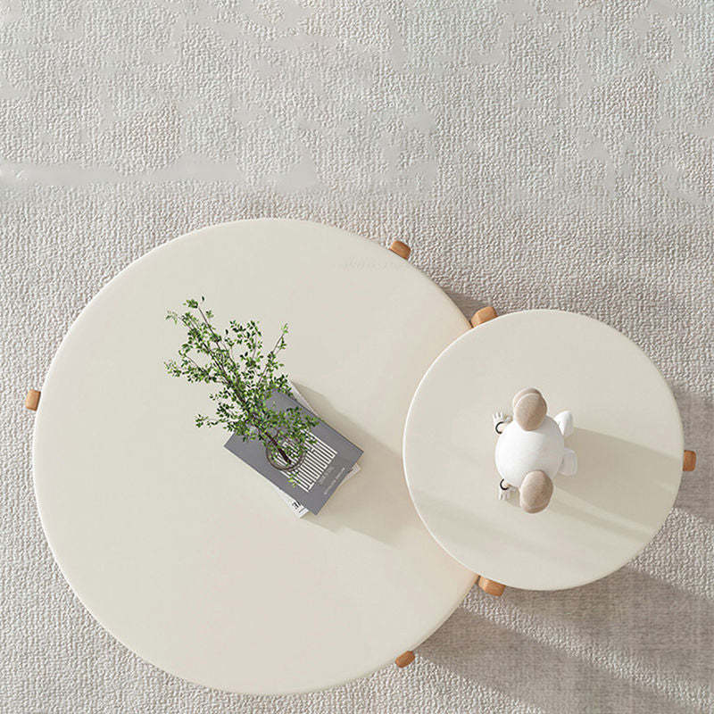 Minimalist Round Solid Wood Coffee Table