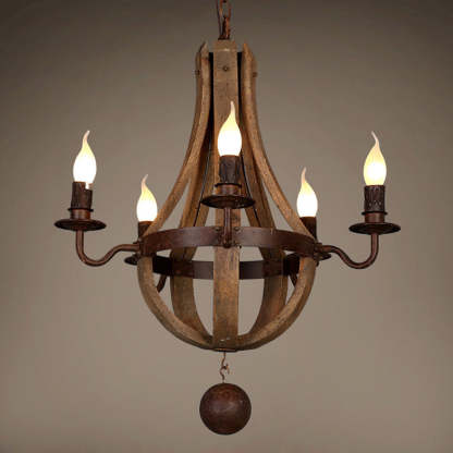 Rustic Branch Candle Holder Wooden Iron Chandelier