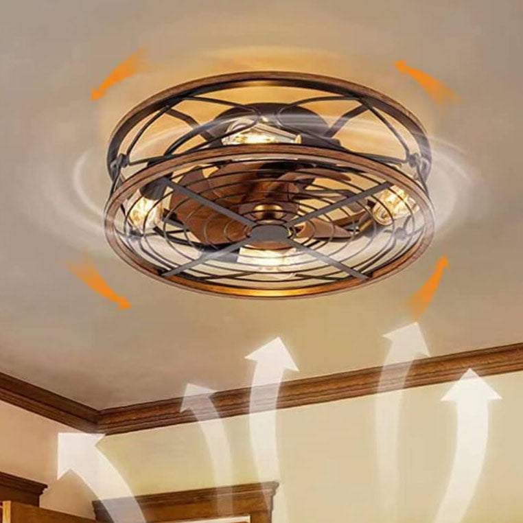 Metal ceiling fans in bronze — Small (12"H / 220V-240V (UK/AU
