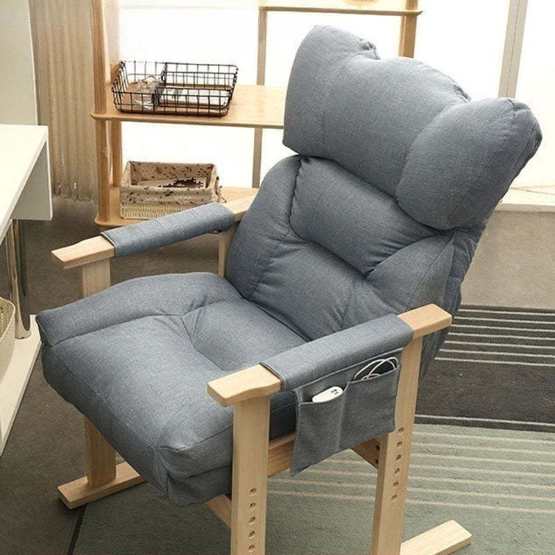 Modern Upholstered Wood Adjustable Accent Chair