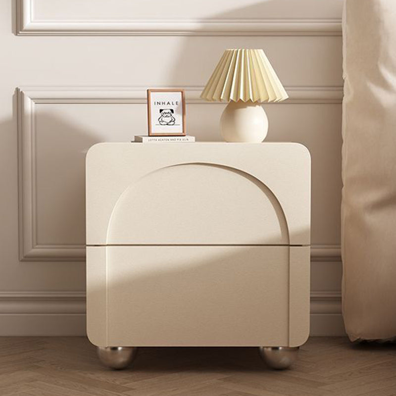 Minimalist Ball-Base Carbon Steel Nightstand