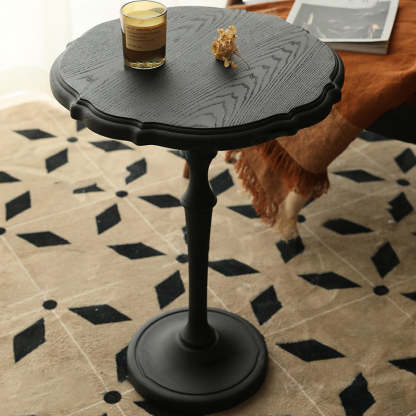 Vintage Round Lace Wood Coffee Table