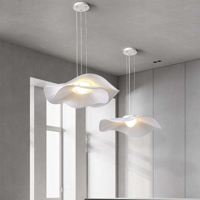 Modern Cloth Lotus Leaf LED Ceiling Light