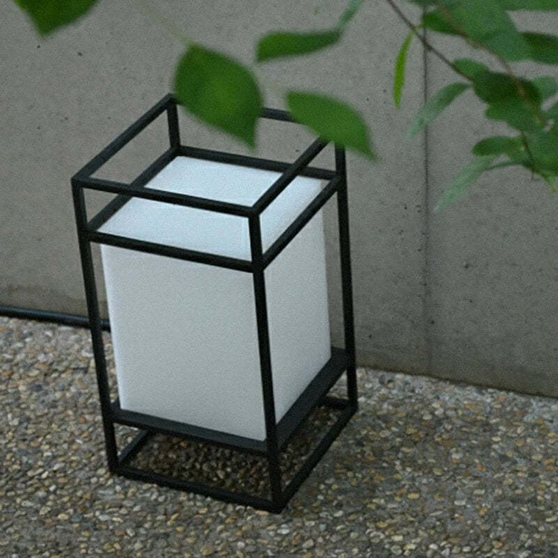 Japanese Tatami Rectangular Iron Fabric Floor Lamp