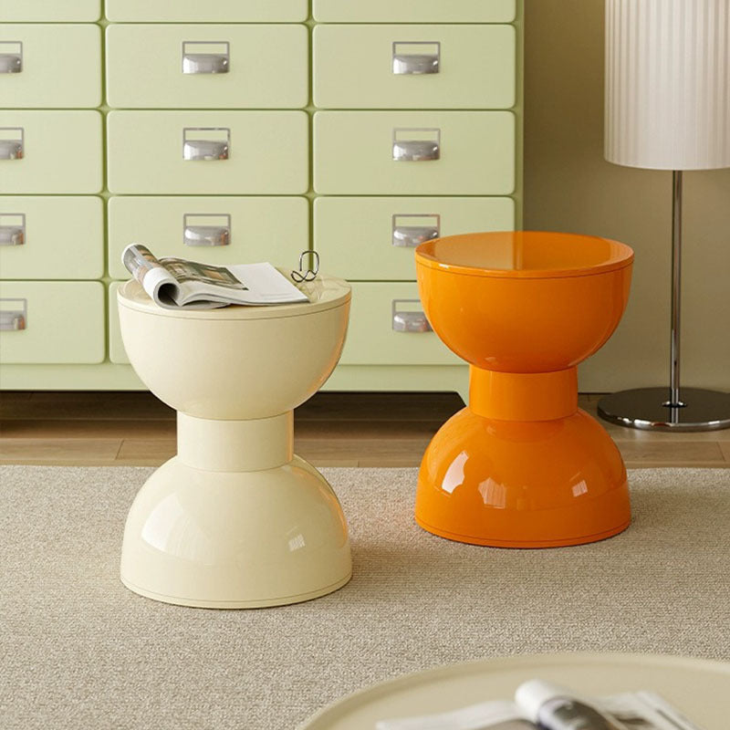 Scandinavian Macaron Hourglass Plastic Footstool