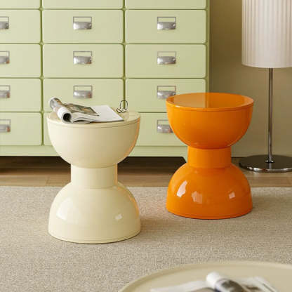 Scandinavian Macaron Hourglass Plastic Footstool