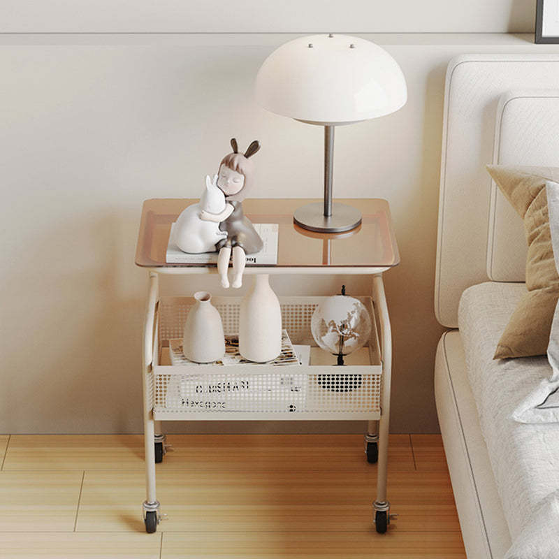 Nordic tempered end white end & side tables, Lighom