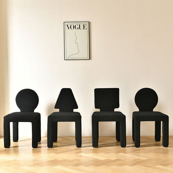 Minimalist Iron Velvet Armchair — B