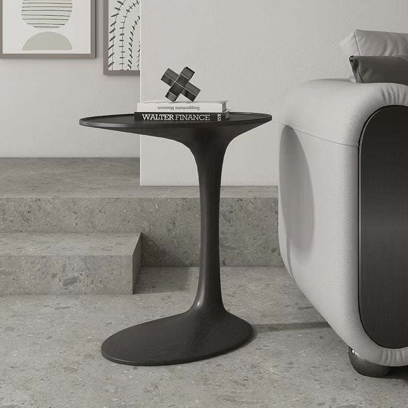 Minimalist Oval Wood Coffee Table