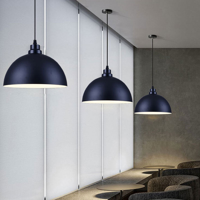 Lighom industrial lid pot black pendant lighting — 11.81" W x 47.24" L x 5.91" H / 220V-240V (UK/AU)